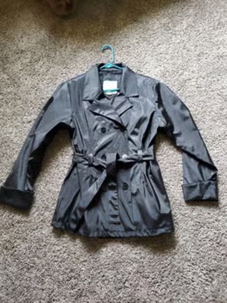 Delia's Size Large L Black Rain Coak Lot5792